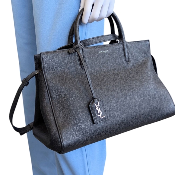 Yves Saint Laurent Handbags - Yves Saint Laurent Paris Cabas Rive Gauche Leather Shoulder, crossbody Handbag